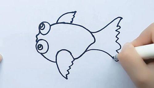 简单漂亮金鱼简笔画怎么画 彩色可爱金鱼简笔画图片大全
