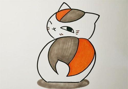 简单可爱小猫咪简笔画怎么画 彩色涂色小猫咪简笔画步骤教学