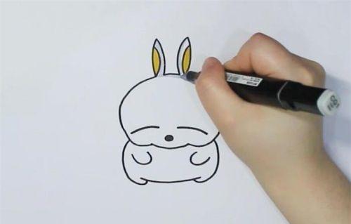 可爱呆萌流氓兔简笔画教学画法 卡通动漫流氓兔简笔画怎么画