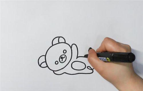 可爱彩色轻松熊简笔画怎么画 轻松熊简笔画一笔一划的过程