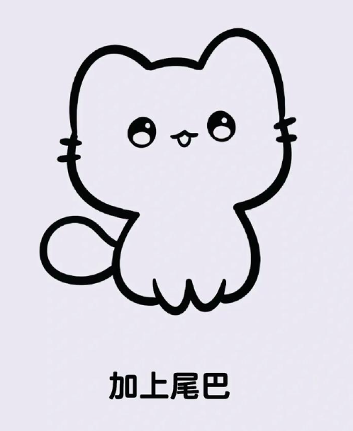 画小猫最简单的画法教程图片大全-图片3