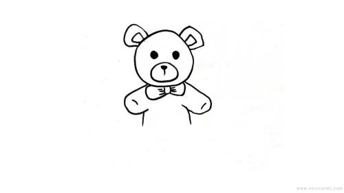 漂亮彩色小熊简笔画画法图解 可爱又简单小熊简笔画怎么画