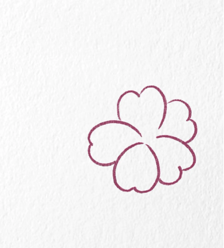春天的植物简笔画桃花怎么画 一步一步教我画桃花-图片2