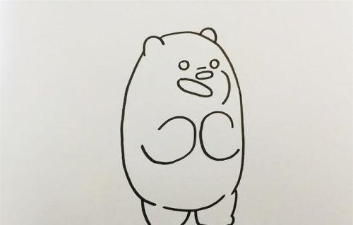 可爱卡通小棕熊简笔画画法教学 带颜色彩色小棕熊简笔画怎么画