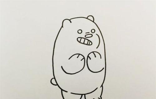 可爱卡通小棕熊简笔画画法教学 带颜色彩色小棕熊简笔画怎么画