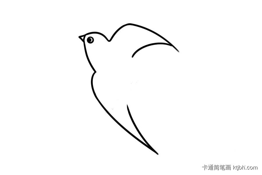 燕子简笔画画法和步骤 燕子图片-第2张