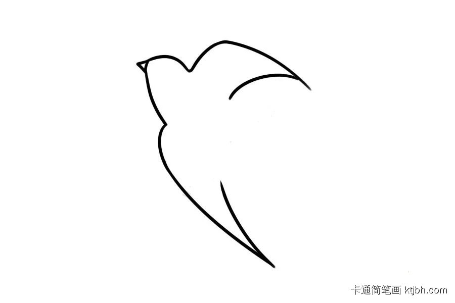 燕子简笔画画法和步骤 燕子图片-第1张