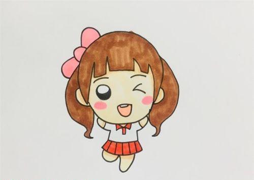 动漫二次元可爱小女孩简笔画画法图解 软萌可爱小女孩简笔画怎么画