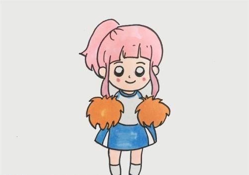 动漫小女孩啦啦队简笔画怎么画 简单又漂亮啦啦队简笔画带步骤图解
