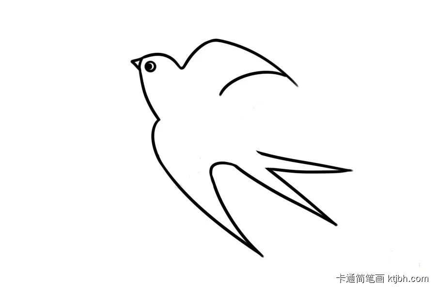 燕子简笔画画法和步骤 燕子图片-第3张