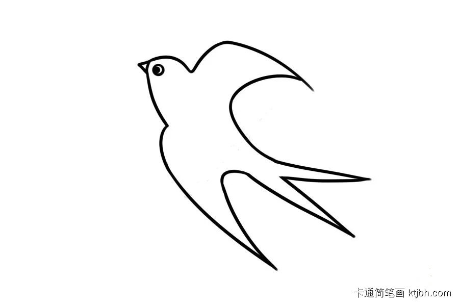 燕子简笔画画法和步骤 燕子图片-第4张