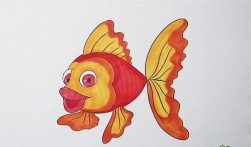 儿童画彩色金鱼简笔画步骤图解 简单又漂亮金鱼简笔画怎么画
