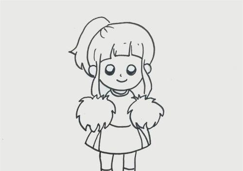 动漫小女孩啦啦队简笔画怎么画 简单又漂亮啦啦队简笔画带步骤图解