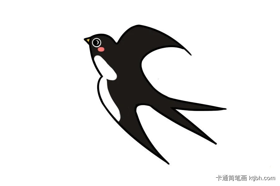 燕子简笔画画法和步骤 燕子图片-第5张