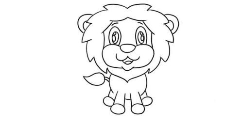 简单彩色狮子简笔画步骤图解 凶猛霸气狮子简笔画怎么画