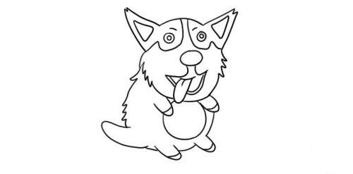 q版彩色哈士奇简笔画图片大全 可爱哈士奇简笔画怎么画