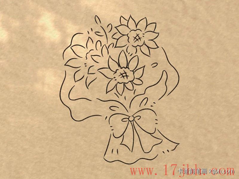 花束简笔画画法和步骤 花束图片-第12张