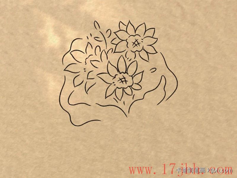 花束简笔画画法和步骤 花束图片-第10张