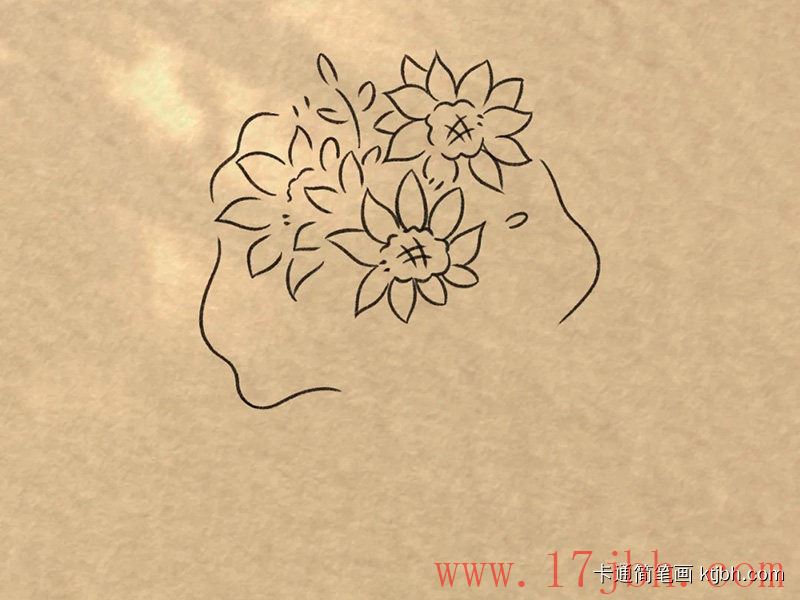 花束简笔画画法和步骤 花束图片-第9张