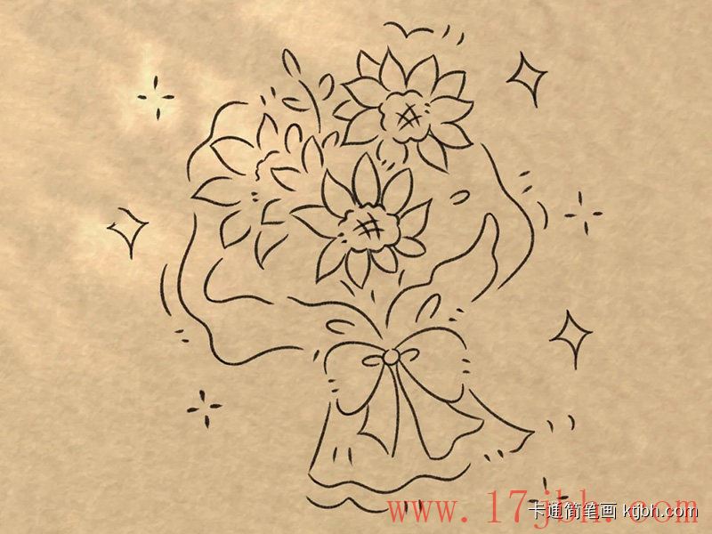 花束简笔画画法和步骤 花束图片-第13张