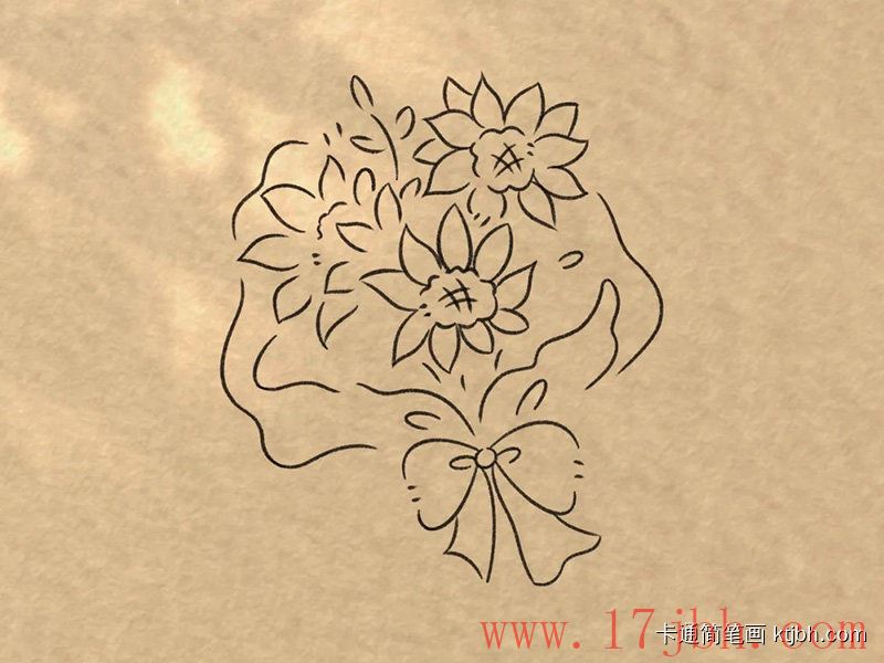 花束简笔画画法和步骤 花束图片-第11张