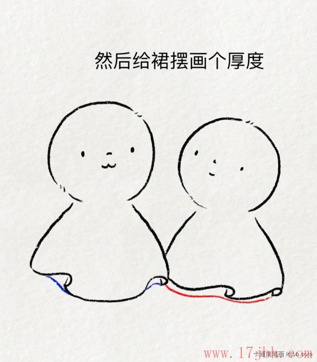 晴天娃娃简笔画画法和步骤 晴天娃娃图片-第6张