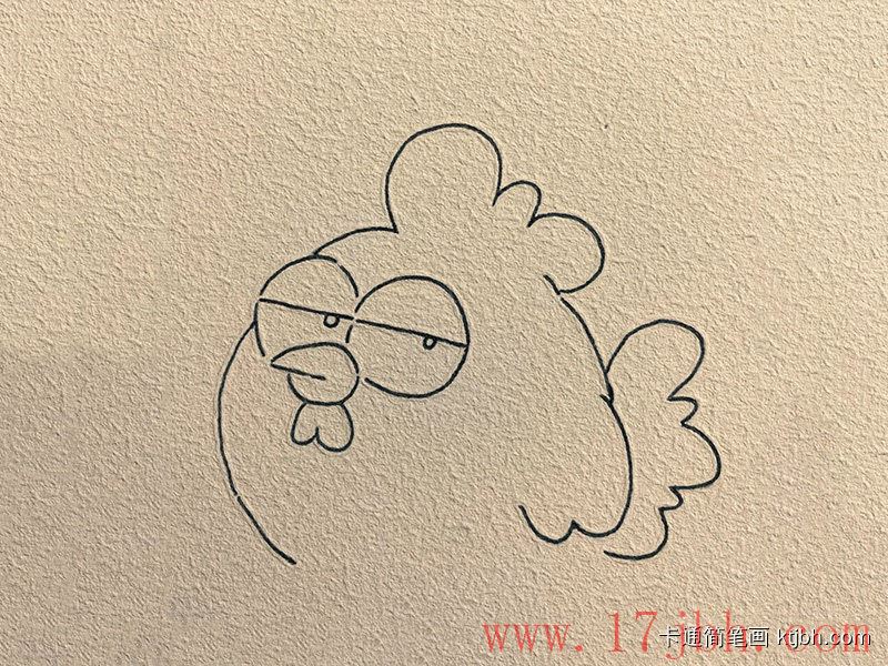 小鸡简笔画画法和步骤 小鸡图片-第3张