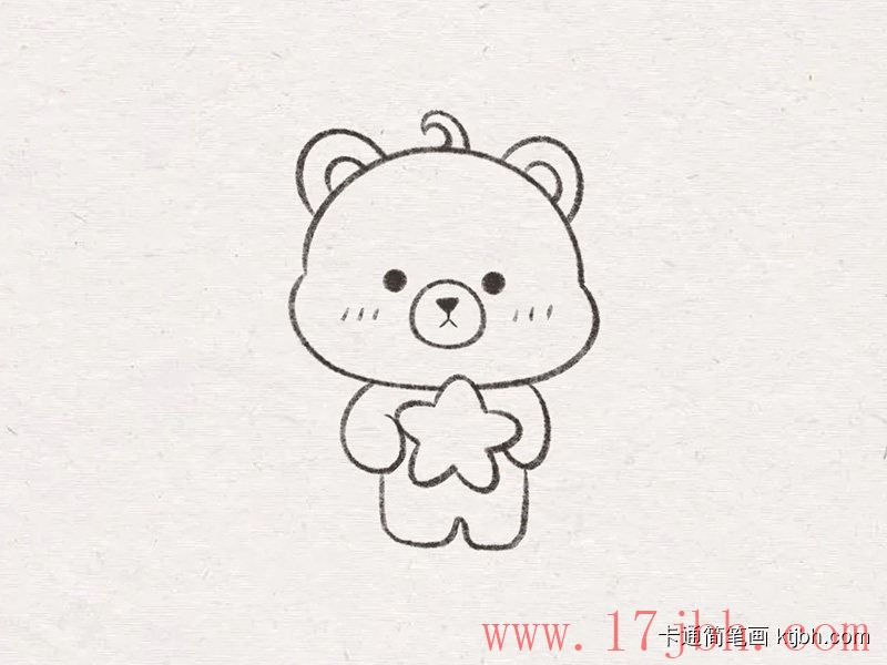 小熊简笔画画法和步骤 小熊图片-第4张