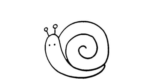 幼儿春天小蜗牛简笔画怎么画 卡通彩色小蜗牛简笔画步骤图解