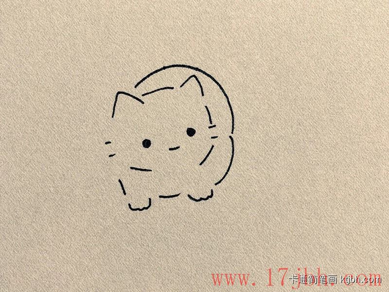 小猫简笔画画法和步骤 小猫图片-第5张