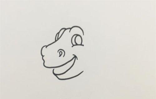 幼儿园霸王龙简笔画怎么画 可爱彩色霸王龙简笔画步骤画法