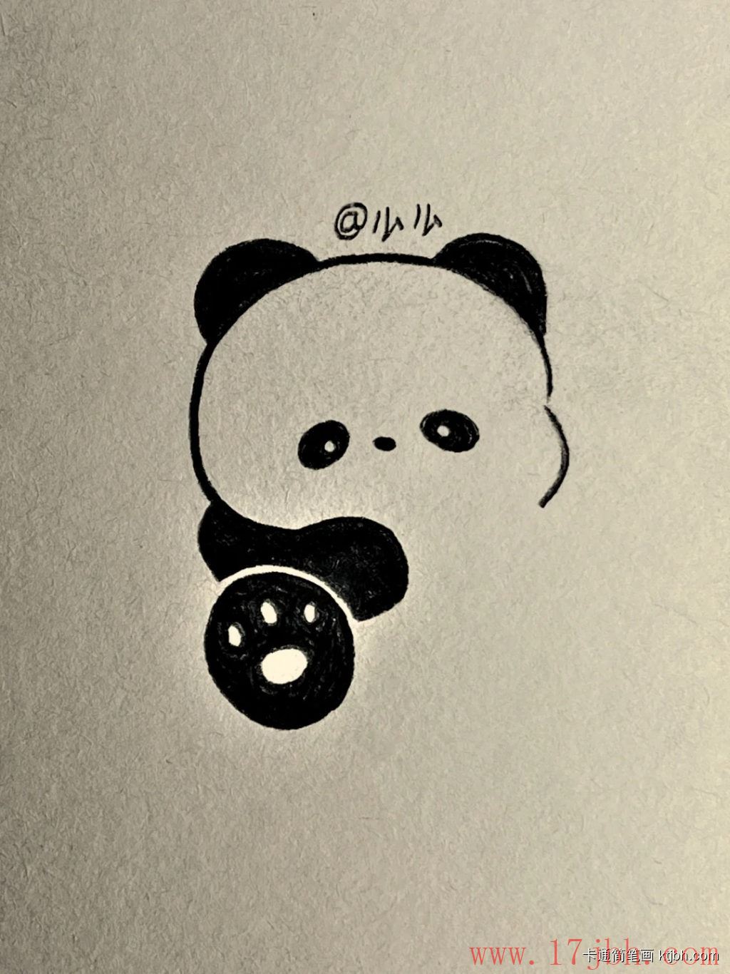 大熊猫简笔画画法和步骤 大熊猫图片-第3张