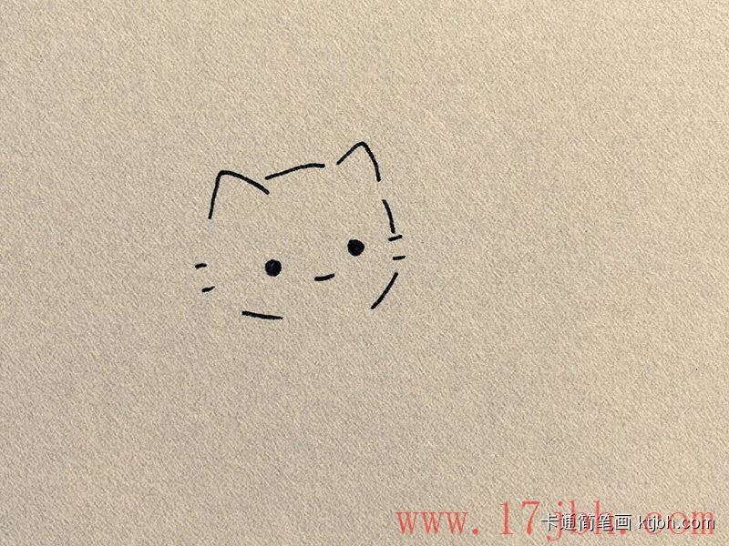 小猫简笔画画法和步骤 小猫图片-第2张