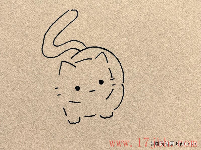 小猫简笔画画法和步骤 小猫图片-第6张