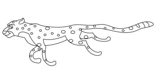正在奔跑的猎豹简笔画怎么画 可爱彩色猎豹简笔画步骤画法