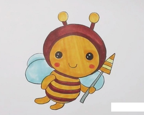简单易学的小蜜蜂简笔画教程 可爱又漂亮的蜜蜂绘画图集-4