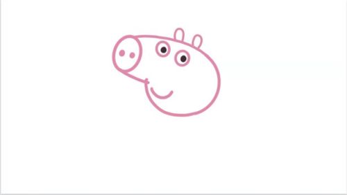 轻松学会绘制可爱小猪佩奇的彩色简笔画 简单几步画出漂亮佩奇简笔画-1