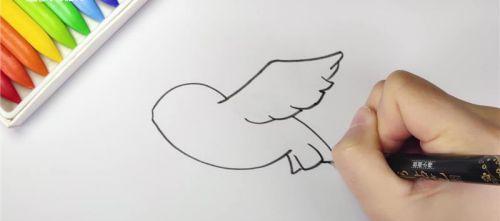 轻松学会绘制可爱卡通鸽子的简笔画步骤教程-1
