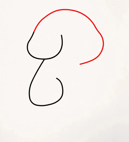 创意简笔画教学：用数字6画出萌趣小狗-8
