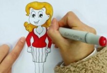 简单又漂亮妈妈简笔画绘画方法 卡通妈妈画法和步骤-欣欣简笔画