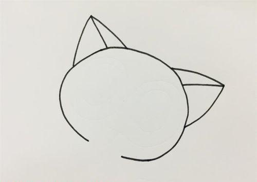 萌趣猫咪简笔画合集 手把手教你绘制可爱小猫涂色画-1