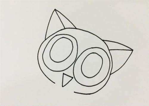 萌趣猫咪简笔画合集 手把手教你绘制可爱小猫涂色画-2