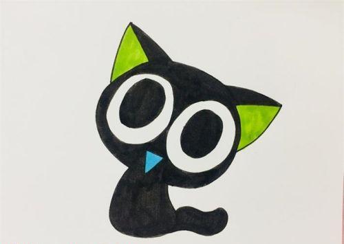 萌趣猫咪简笔画合集 手把手教你绘制可爱小猫涂色画-4