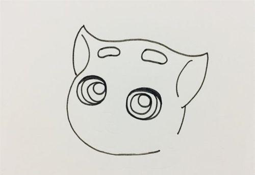 轻松绘制卡通汤姆猫全身简笔画 彩色可爱汤姆猫分步教程-1