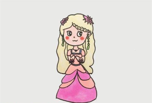 轻松学会绘制精美少女公主简笔画 简单易上手的美少女彩绘教程-4